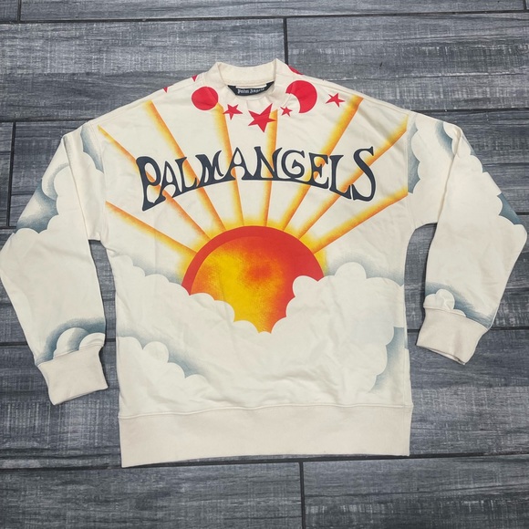 Palm Angels Sunrise crewneck sweatshirt size Large - Picture 3 of 13